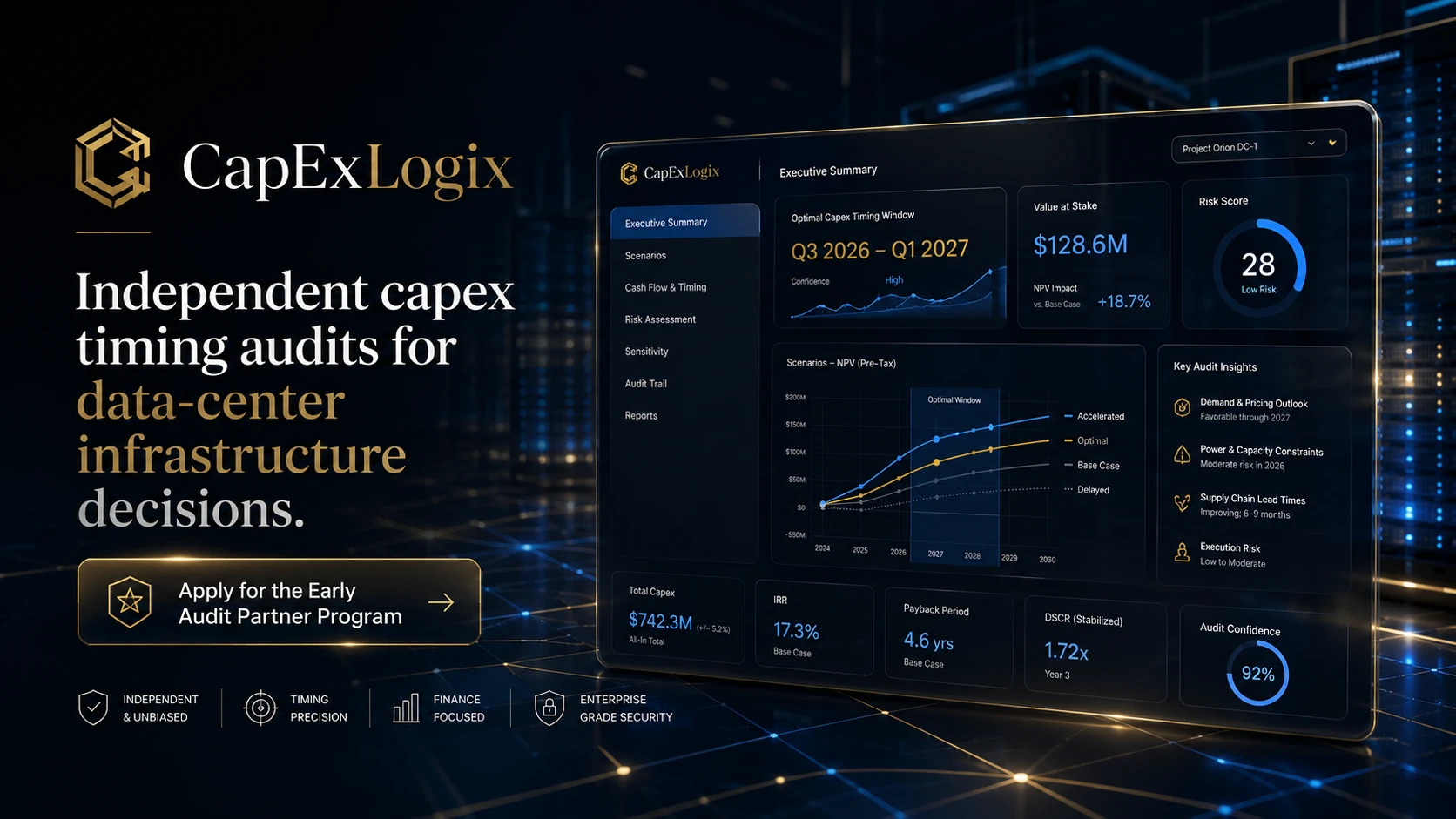 CapExLogix hero visual